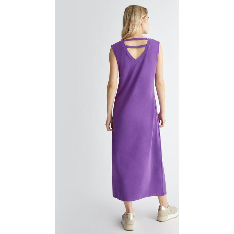 Liu Jo Vestidos Vestido largo violeta con tachuelas