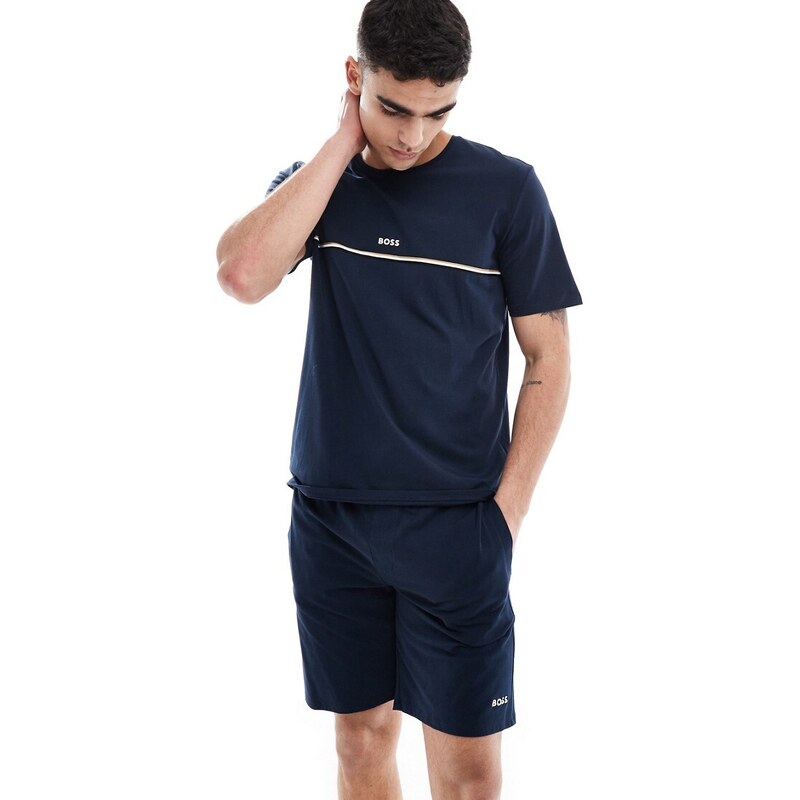 Camiseta azul marino Unique de BOSS Bodywear (parte de un conjunto)