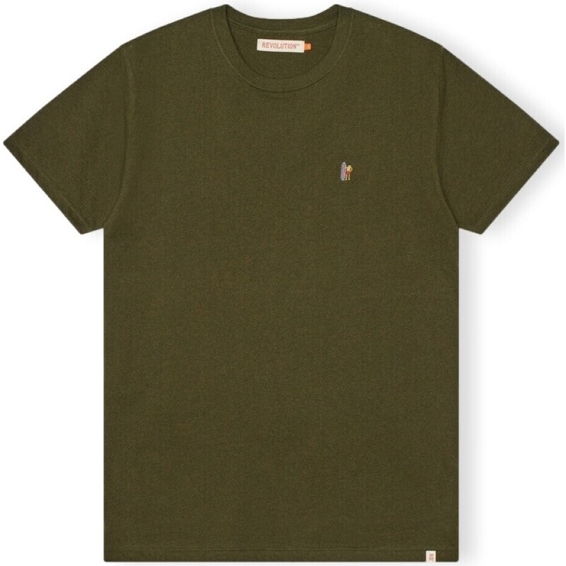 Revolution Tops y Camisetas T-Shirt Regular 1364 POS - Army Mel