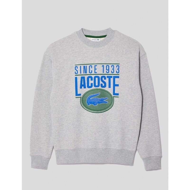 Lacoste Jersey SUDADERA LOOSE FIT GRAPHIC SWEATSHIRT ARGENT CHINE