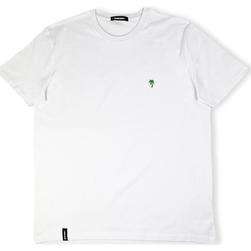 Organic Monkey Tops y Camisetas Palm Tree T-Shirt - White