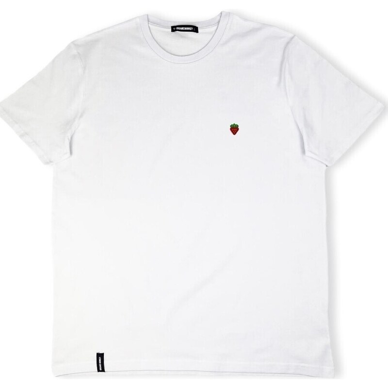 Organic Monkey Tops y Camisetas Strawberry T-Shirt - White