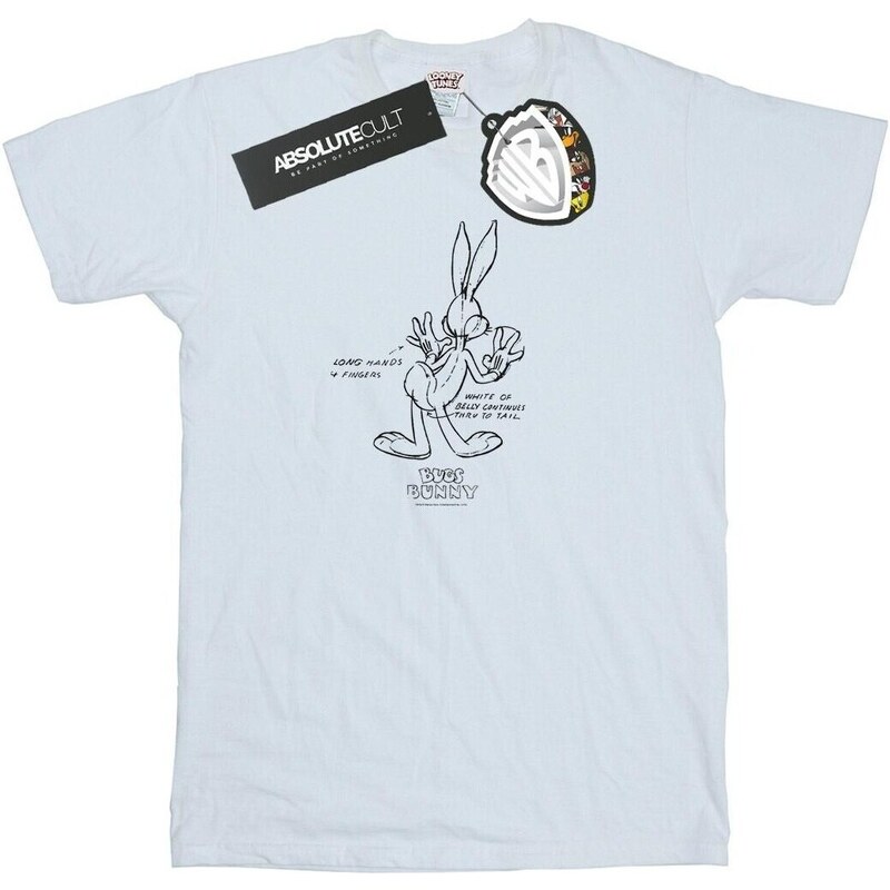 Dessins Animés Camiseta Bugs Bunny White Belly