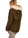Glara Women's winter parka with furry hood oversize