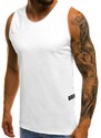 OZONEE O/1205 Camiseta sin mangas de hombre blanca