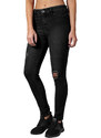 Pantalones de mujer URBAN CLASSICS - Cintura alta - negro lavado - TB1539