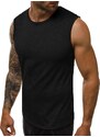Camiseta sin mangas de hombre negra OZONEE JS/99001