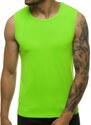 Camiseta sin mangas de hombre verde OZONEE JS/99001/31
