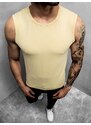 Camiseta sin mangas de hombre beige OZONEE JS/99001/67Z