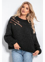 Glara Women's wool perforated sweater