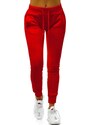 Pantalón de chándal para mujer rojo oscuro OZONEE JS/CK01/59