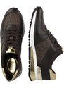 MICHAEL Michael Kors Zapatillas deportivas bajas 'ALLIE' marrón / marrón castaño / oro