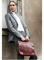 Glara Leather business briefcase Premium
