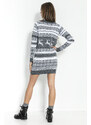 Glara Women's long winter sweater 2in1