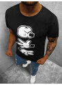Camiseta de hombre negra OZONEE JS/KS1997Z