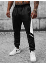 Pantalón de chándal de hombre negro-blancos OZONEE JS/8K182