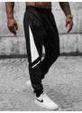 Pantalón de chándal de hombre negro-blancos OZONEE JS/8K182