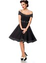Glara Elegant retro sleeveless black dress
