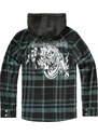 Camisa de para hombre Iron Maiden - EDDI - Check - BRANDIT - 61048-black-green