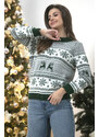 Glara Warm sweater with Christmas motif