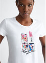 Liu Jo Tops y Camisetas Camiseta con estampado de pintalabios y strass