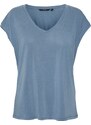 Camiseta Filli Básica de Mujer Vero Moda Cuello Pico China Blue