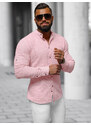 Camisa de hombre rosa claro OZONEE O/V106