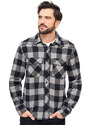 Camisa para hombre BRANDIT - Checkshirt - 4002-black+charcoal