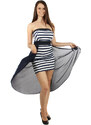 Glara Short striped dress with siding
