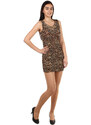Glara Mini leopard print dress