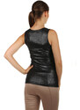 Glara Women's shiny top zipper