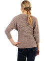 Glara Women's soft sweater V-neck 3/4 sleeves
